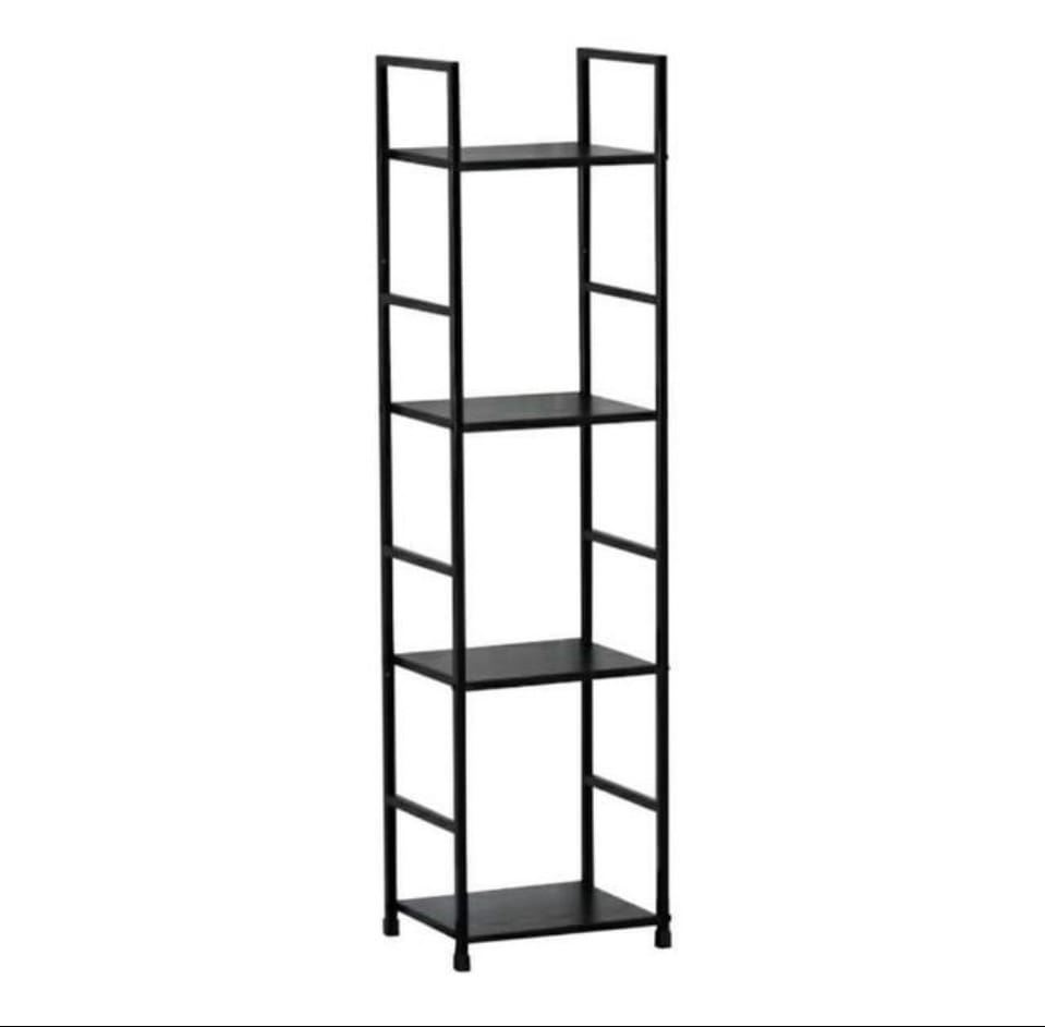 ארון מדפים מעוצב בצבע שחור -4 מדפים