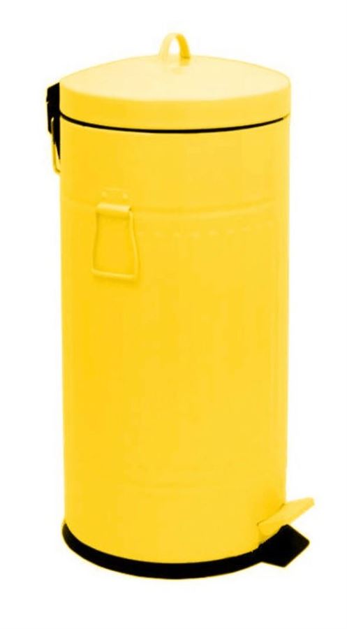 פח רטרו צהוב 30 ליטר טריקה שקטה
