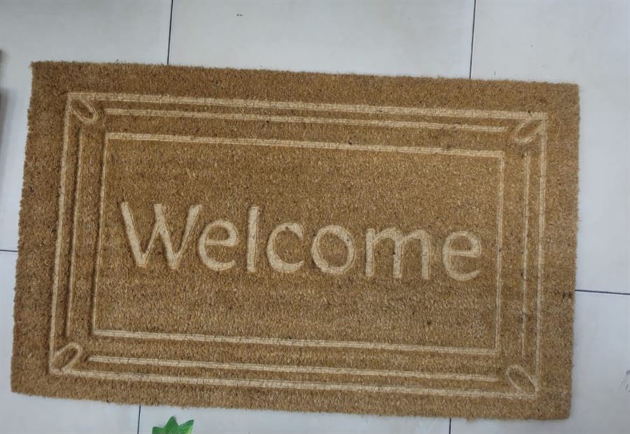 שטיח כניסה / שטיח סף משערות קוקוס טבעיות 75×45 ס״מ – עמיד וסופג לכלוך
