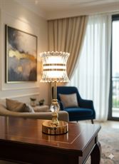 מנורת לילה יוקרתית במראה זכוכית וזהב לחדר שינה | Home Sale תל אביב (Home Sale TLV) הום סייל - מוצרים איכותיים לבית