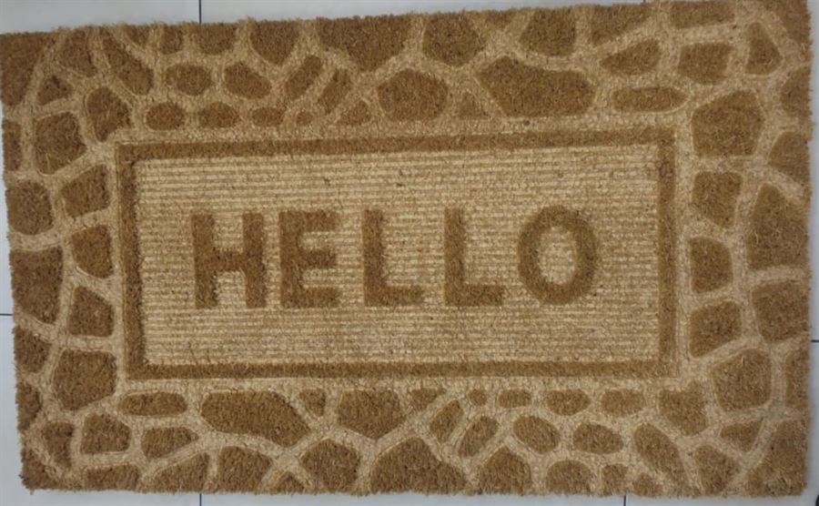 שטיח כניסה / שטיח סף משערות קוקוס טבעיות 75×45 ס״מ – עמיד וסופג לכלוך