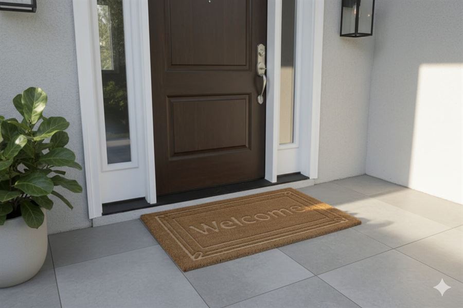 שטיח כניסה / שטיח סף משערות קוקוס טבעיות 75×45 ס״מ – עמיד וסופג לכלוך