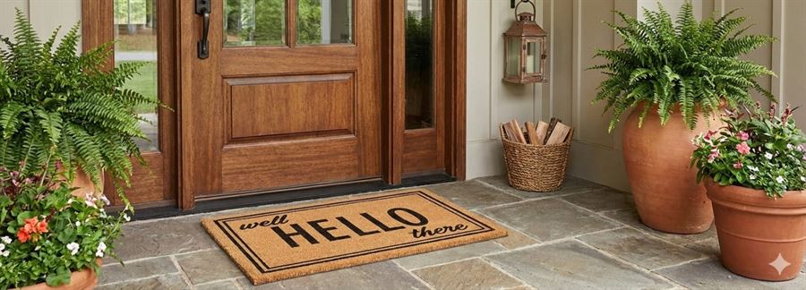 שטיח כניסה / שטיח סף משערות קוקוס טבעיות 75×45 ס״מ – עמיד וסופג לכלוך